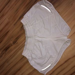 FOR SALE - White Lululemon Hotty Hot Shorts 2.5”